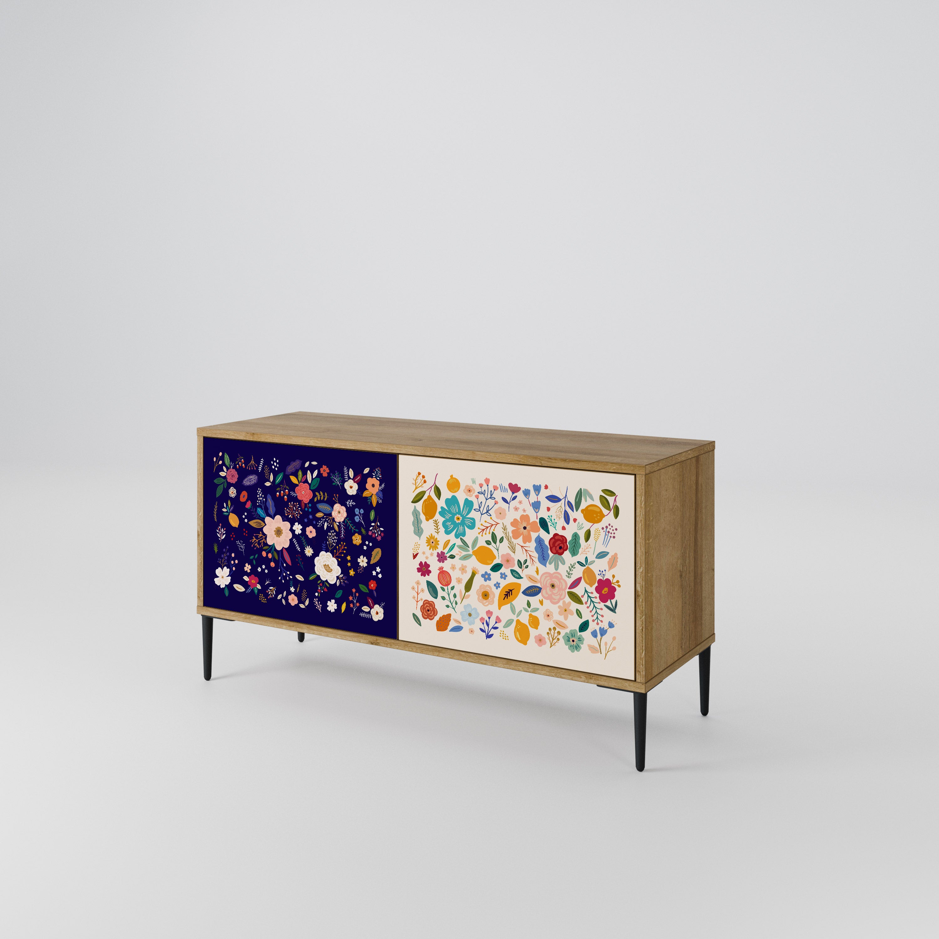 FLORAL COMBINATION Mueble de TV Compacto de 2 puertas
