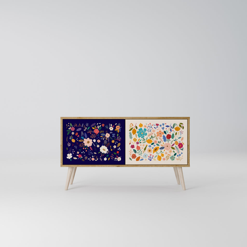 FLORAL COMBINATION Mueble de TV Compacto de 2 puertas