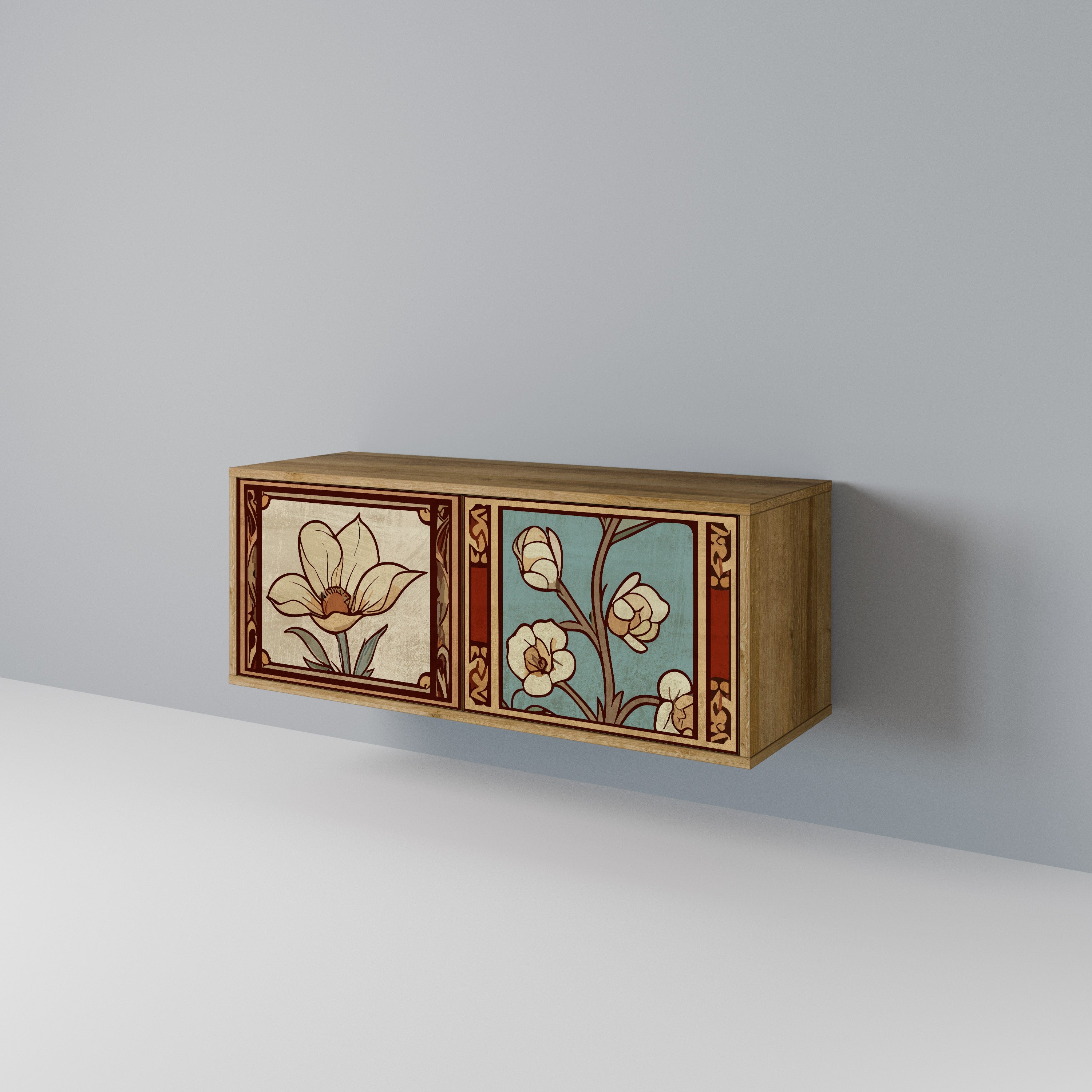 TIMELESS FLORA Mueble de TV Compacto de 2 puertas