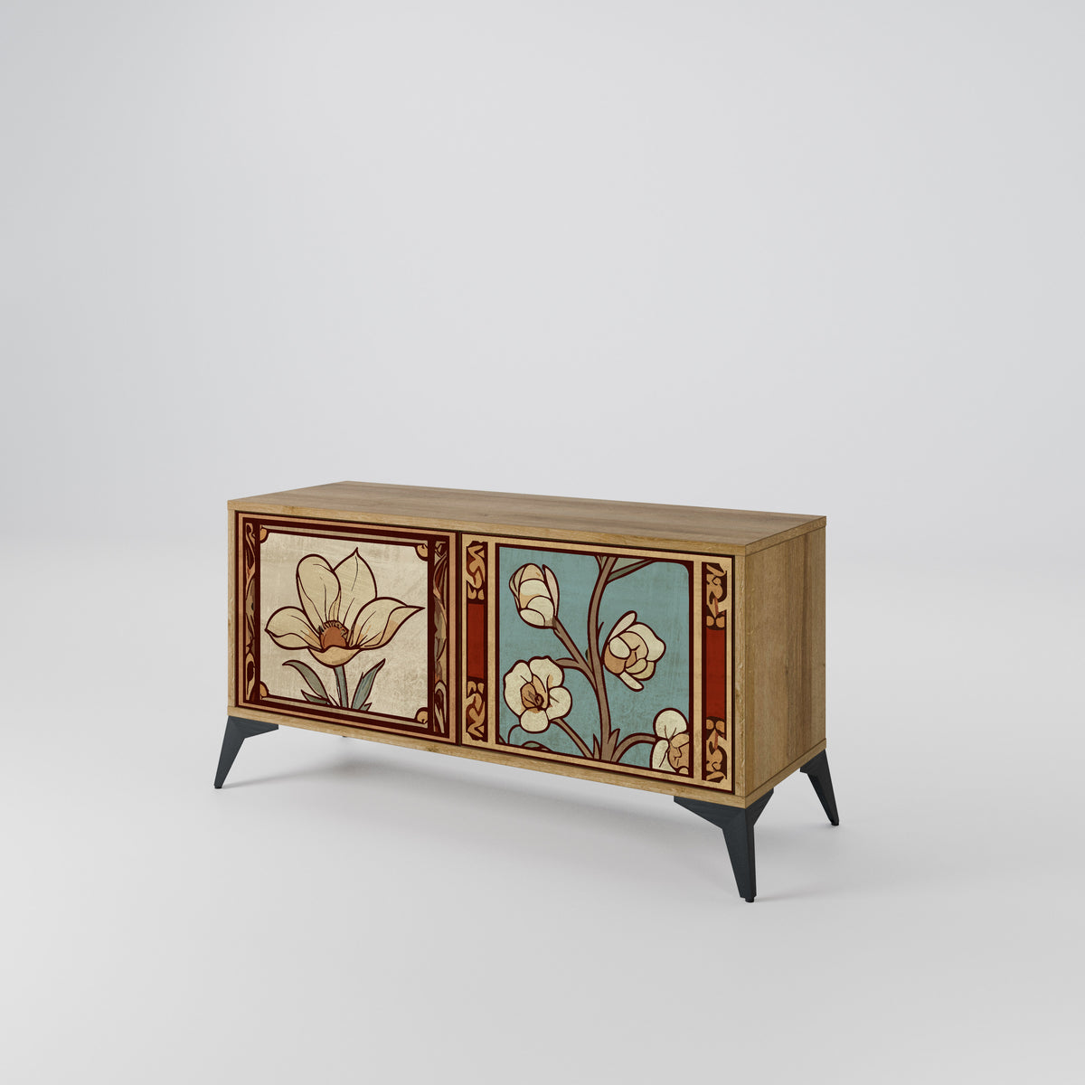 TIMELESS FLORA Mueble de TV Compacto de 2 puertas