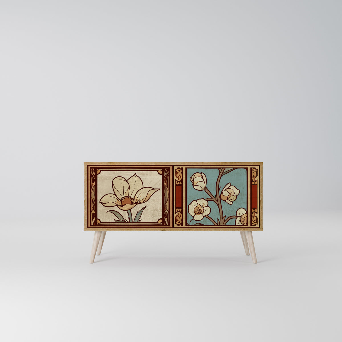 TIMELESS FLORA Mueble de TV Compacto de 2 puertas