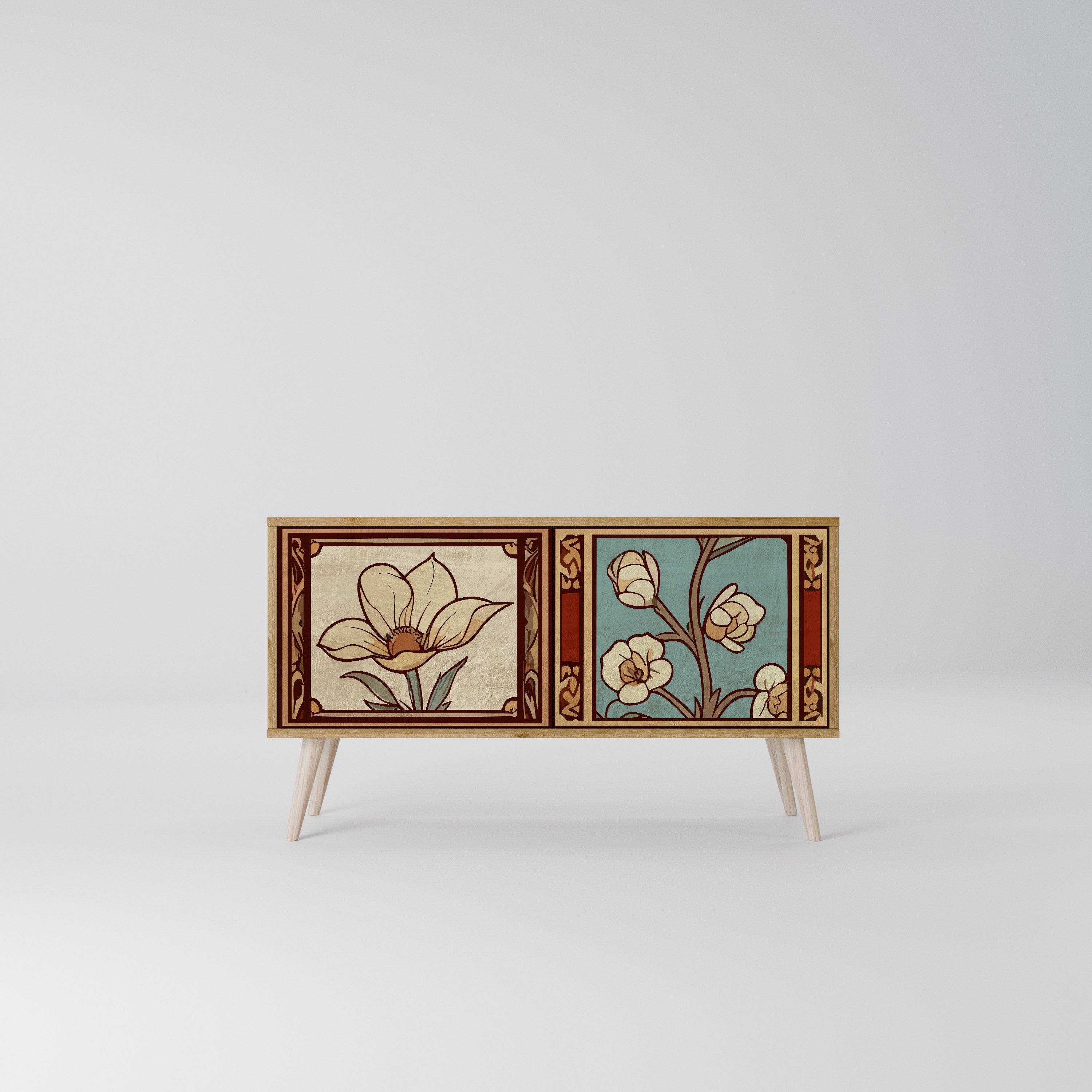 TIMELESS FLORA Mueble de TV Compacto de 2 puertas