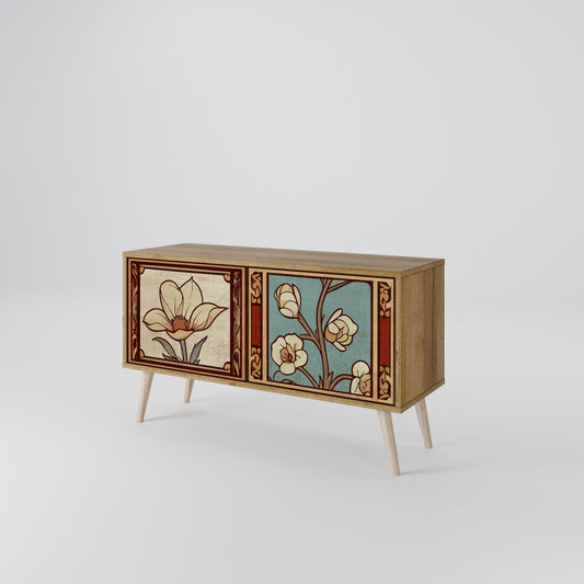TIMELESS FLORA Mueble de TV Compacto de 2 puertas