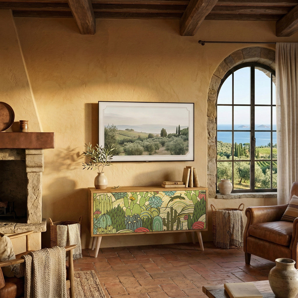 SUCCULENTS KALEIDOSCOPE Mueble de TV Compacto de 2 puertas