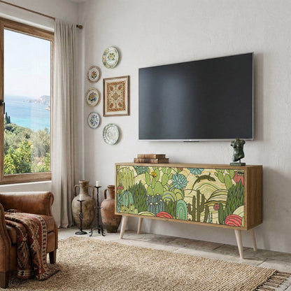 SUCCULENTS KALEIDOSCOPE Mueble de TV Compacto de 2 puertas