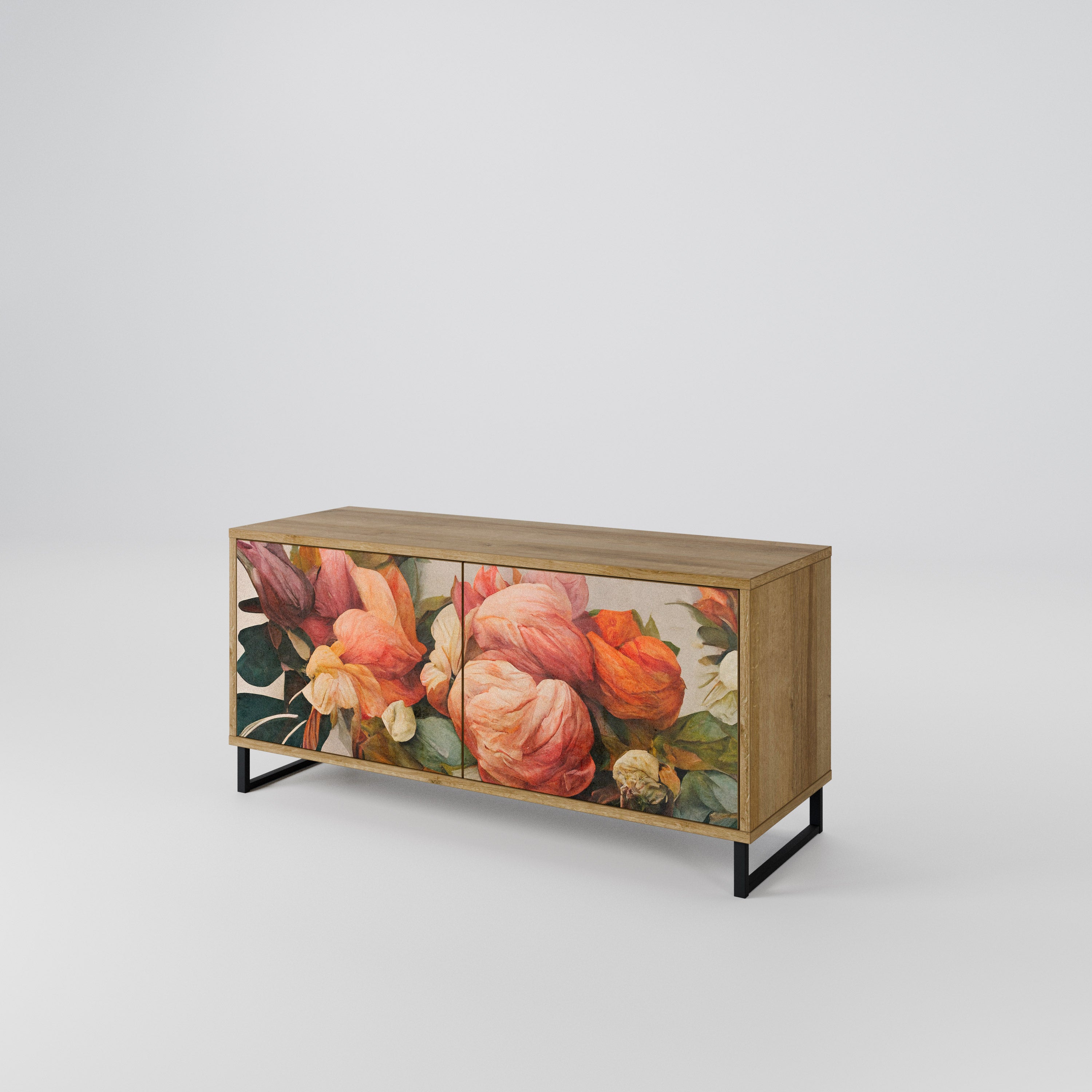 STYLISH BEAUTY Mueble de TV Compacto de 2 puertas