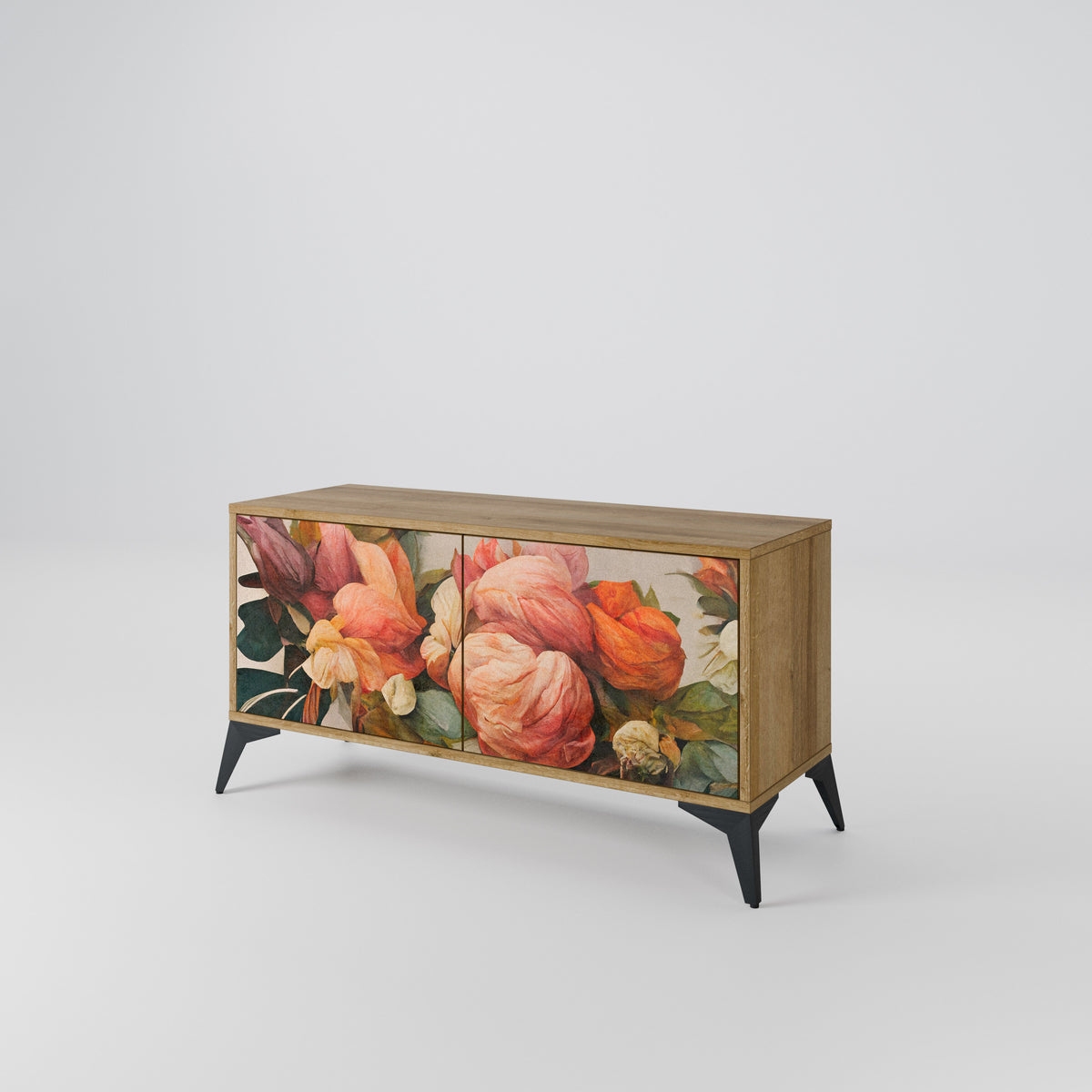 STYLISH BEAUTY Mueble de TV Compacto de 2 puertas