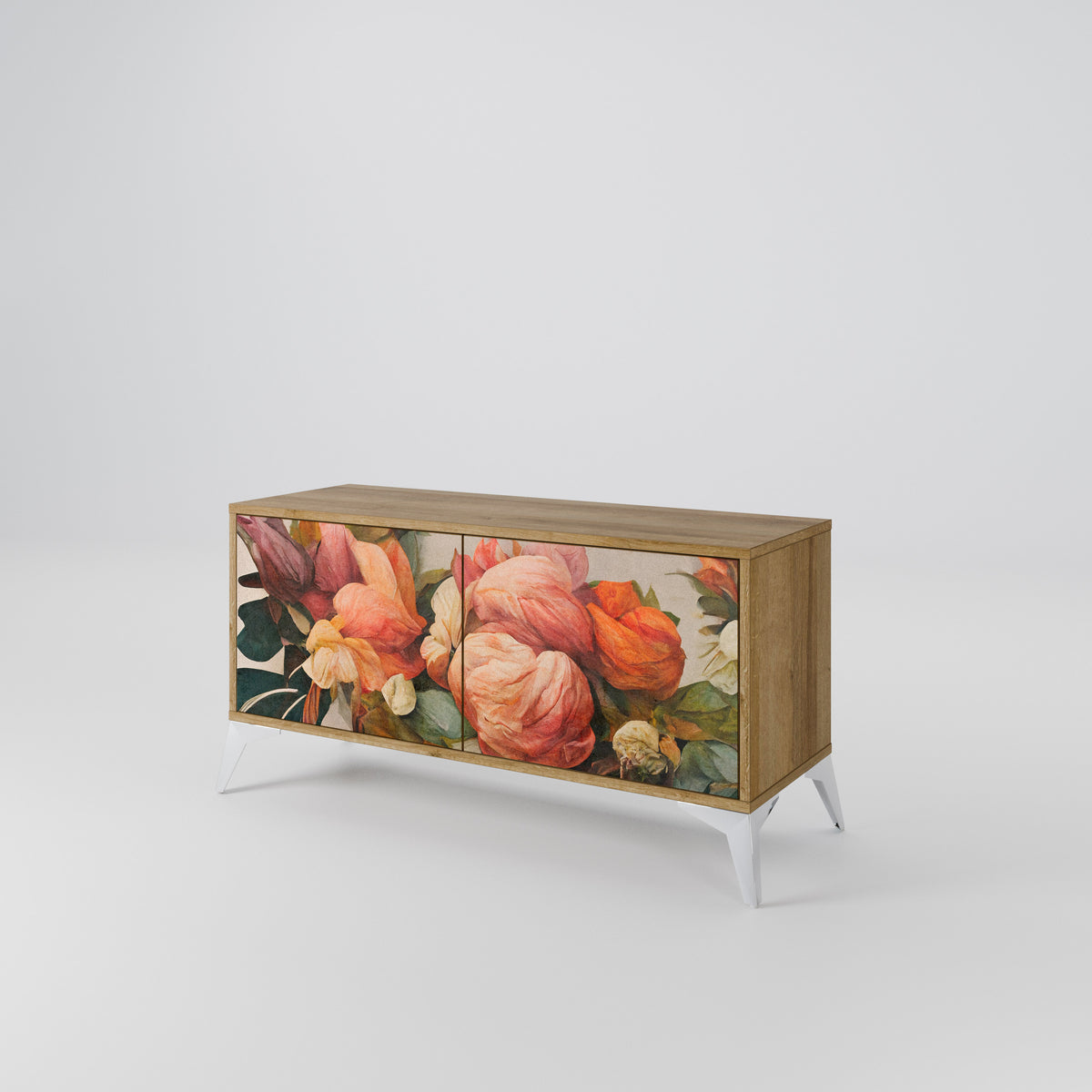 STYLISH BEAUTY Mueble de TV Compacto de 2 puertas