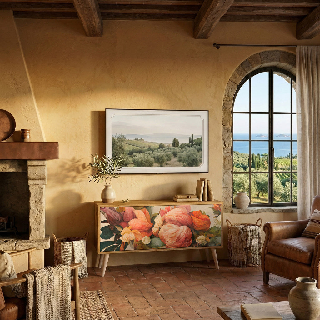 STYLISH BEAUTY Mueble de TV Compacto de 2 puertas