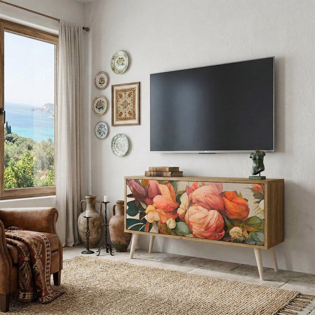 STYLISH BEAUTY Mueble de TV Compacto de 2 puertas