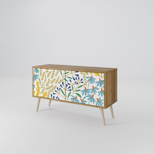 HELLO SPRING Mueble de TV Compacto de 2 puertas
