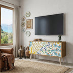 HELLO SPRING Mueble de TV Compacto de 2 puertas