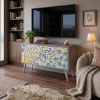 HELLO SPRING Mueble de TV Compacto de 2 puertas