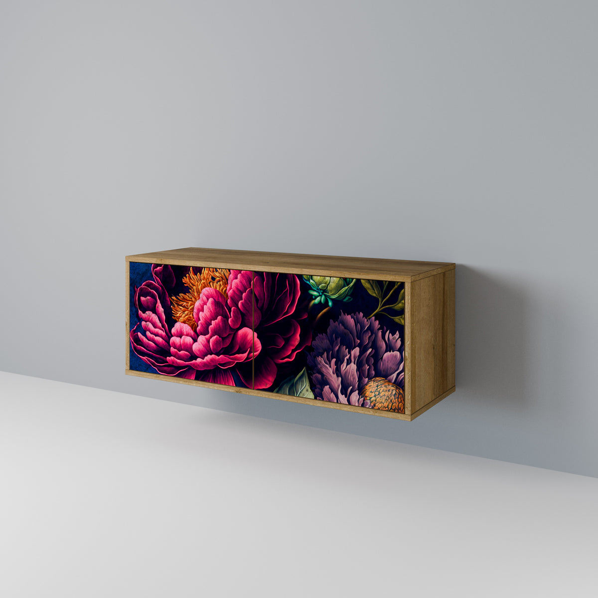 BLOOMING ELEGANCE Mueble de TV Compacto de 2 puertas