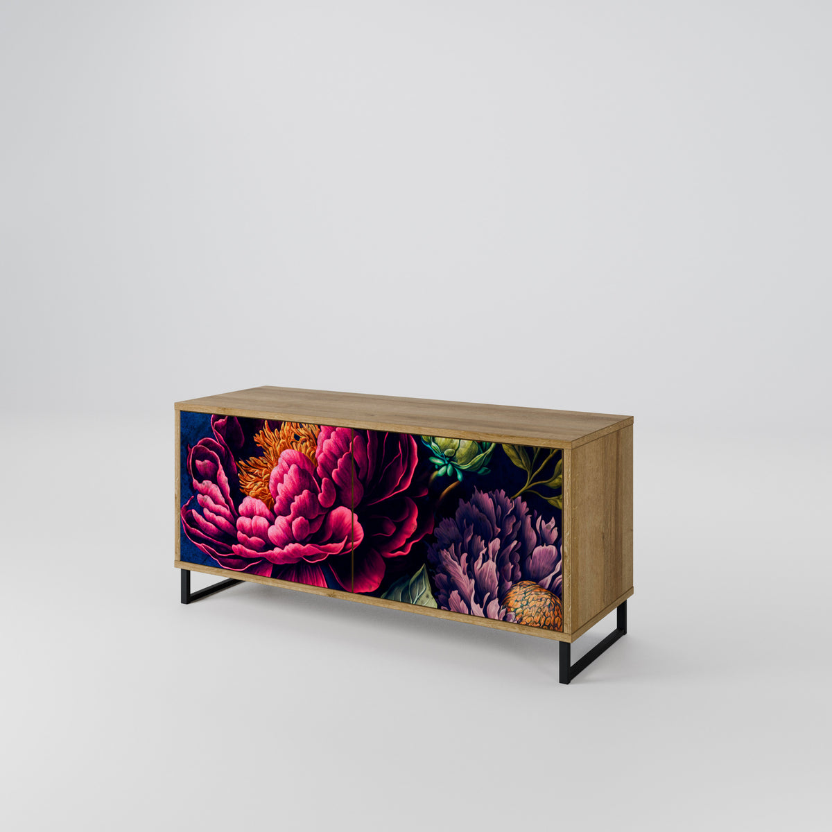 BLOOMING ELEGANCE Mueble de TV Compacto de 2 puertas