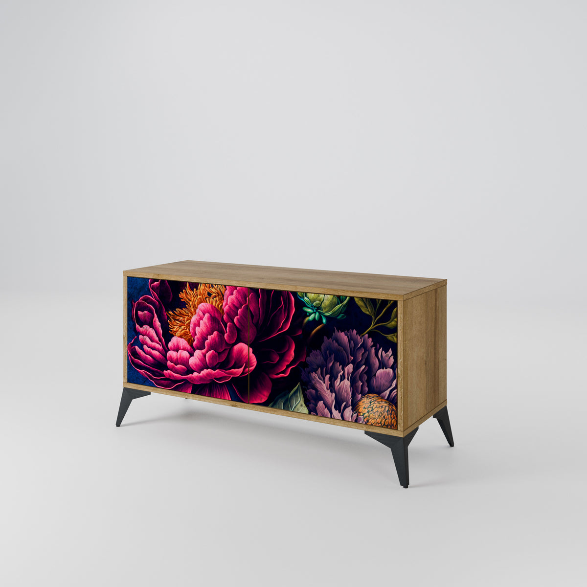 BLOOMING ELEGANCE Mueble de TV Compacto de 2 puertas