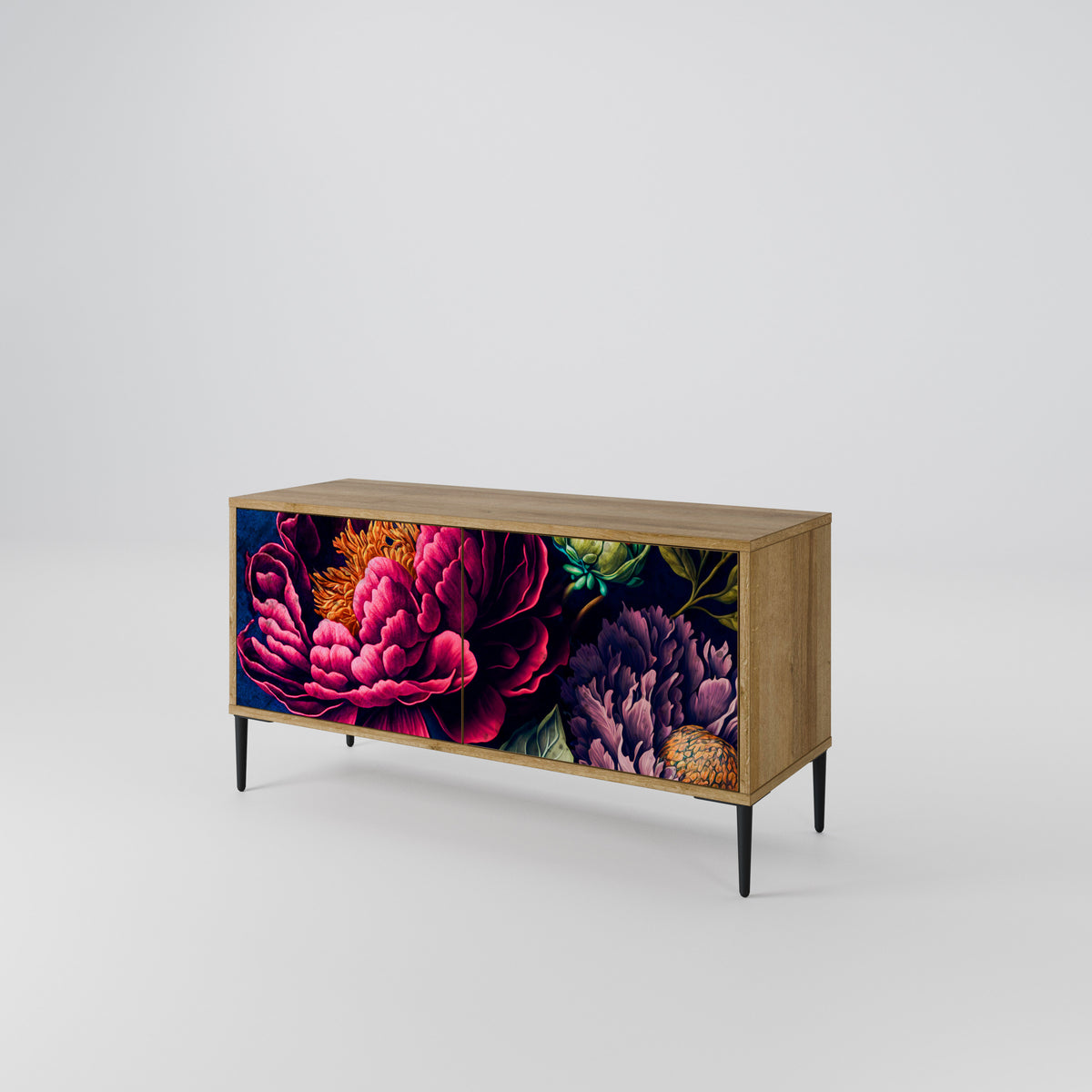 BLOOMING ELEGANCE Mueble de TV Compacto de 2 puertas