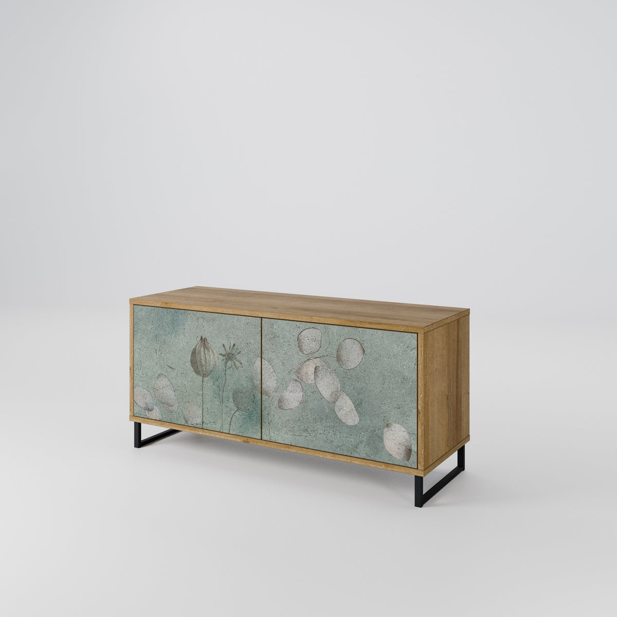 NIGHT LADY Mueble de TV Compacto de 2 puertas