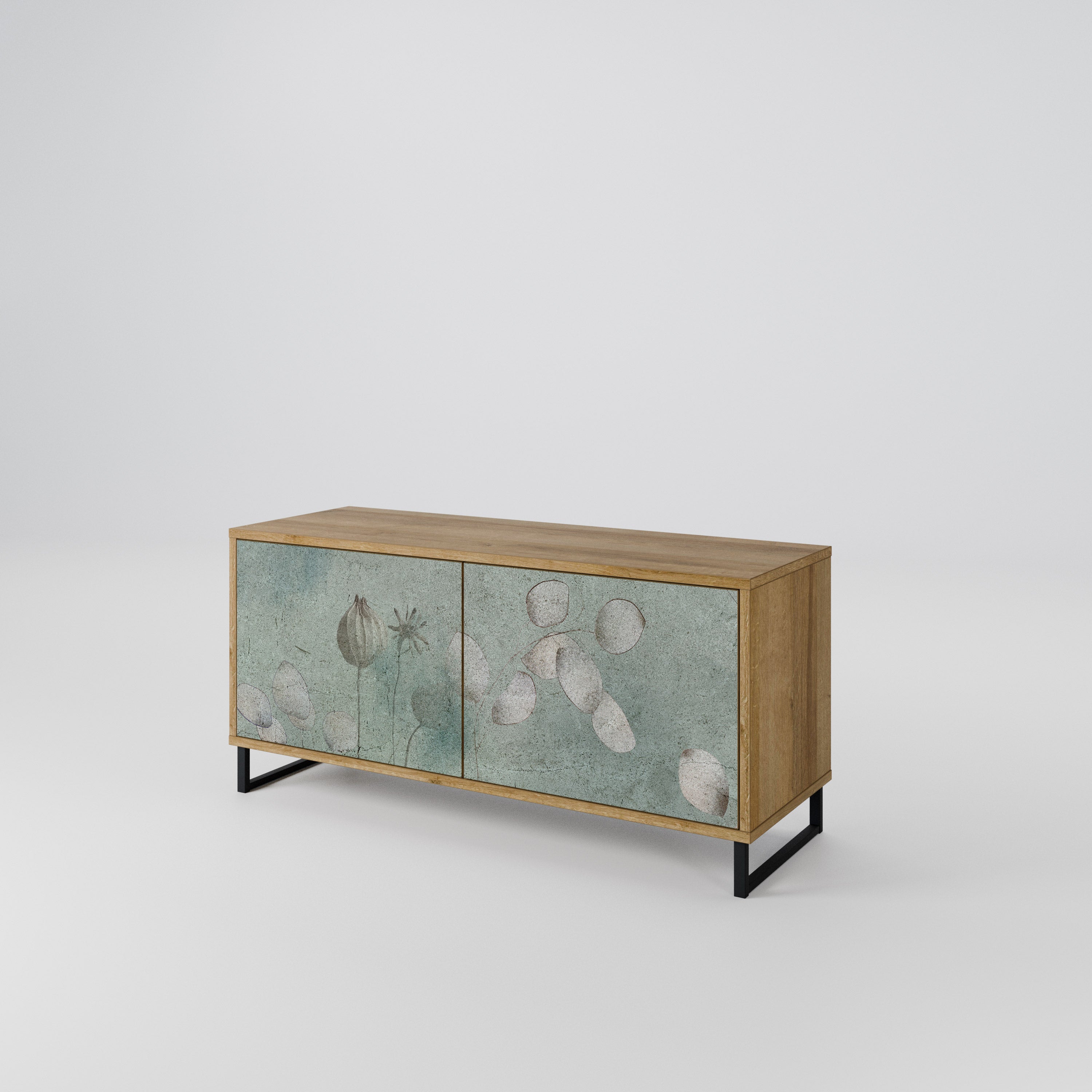 NIGHT LADY Mueble de TV Compacto de 2 puertas