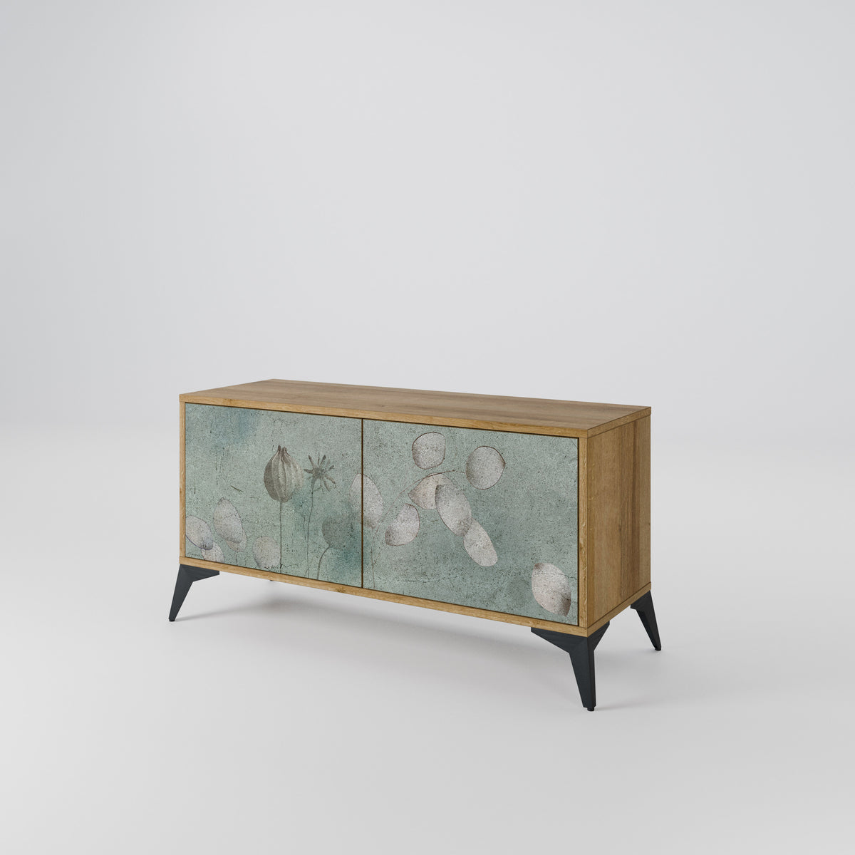 NIGHT LADY Mueble de TV Compacto de 2 puertas