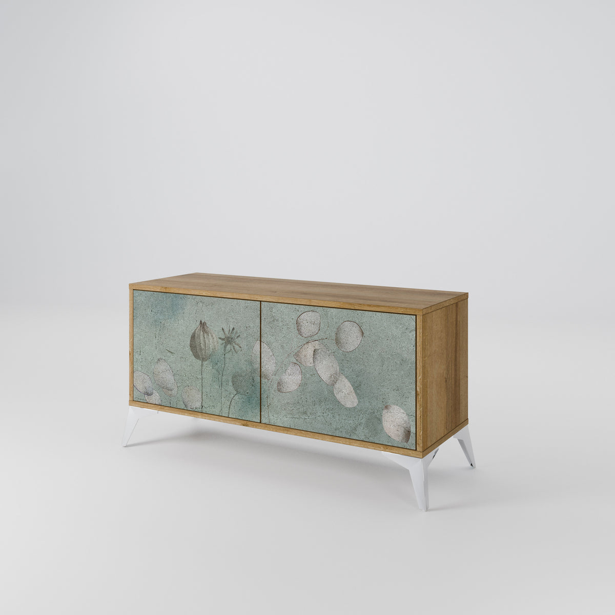 NIGHT LADY Mueble de TV Compacto de 2 puertas