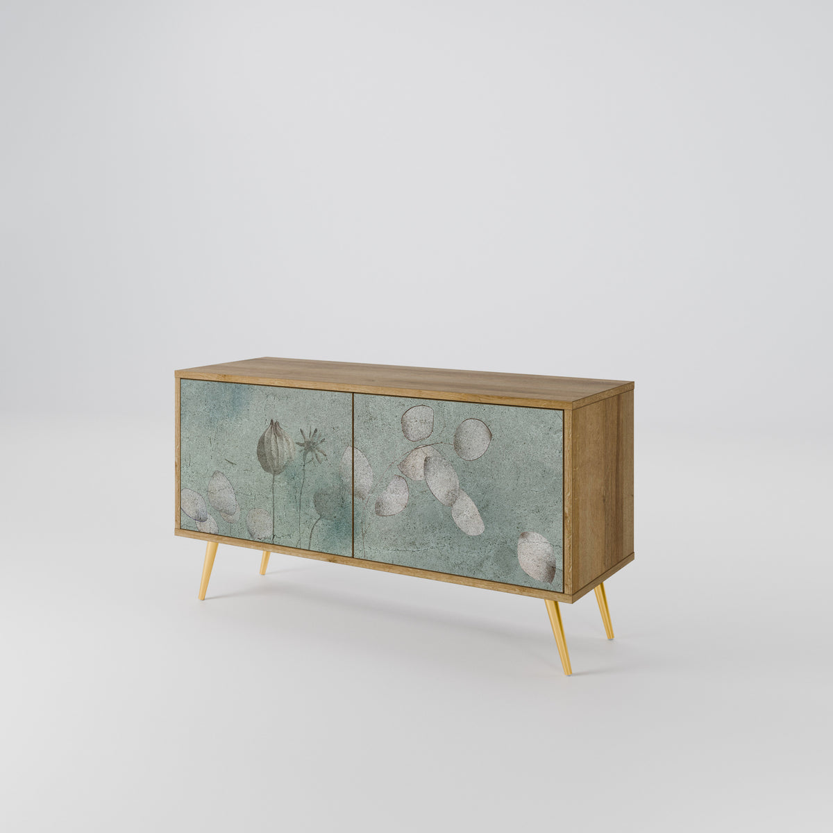 NIGHT LADY Mueble de TV Compacto de 2 puertas