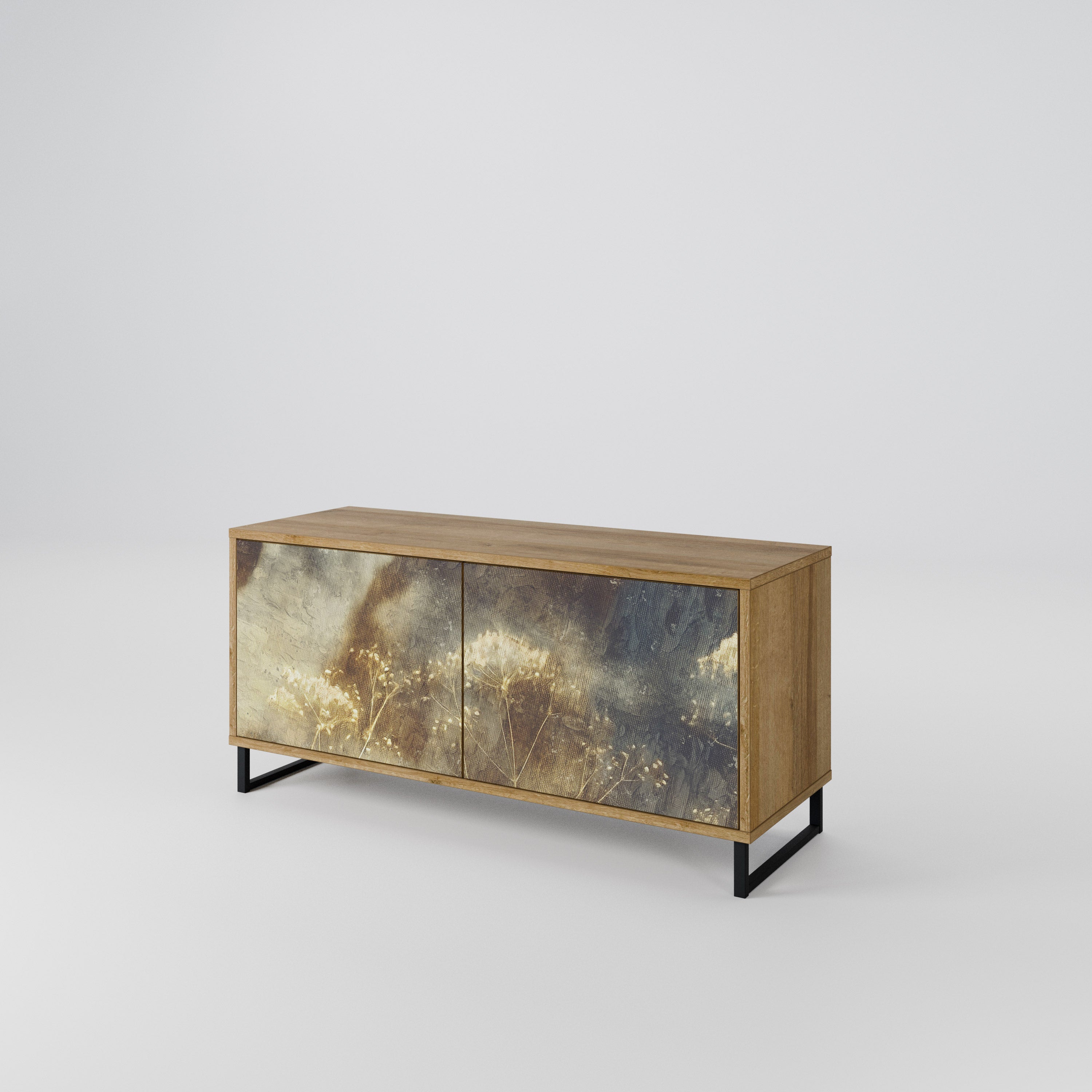 GENTLE POWER Mueble de TV Compacto de 2 puertas