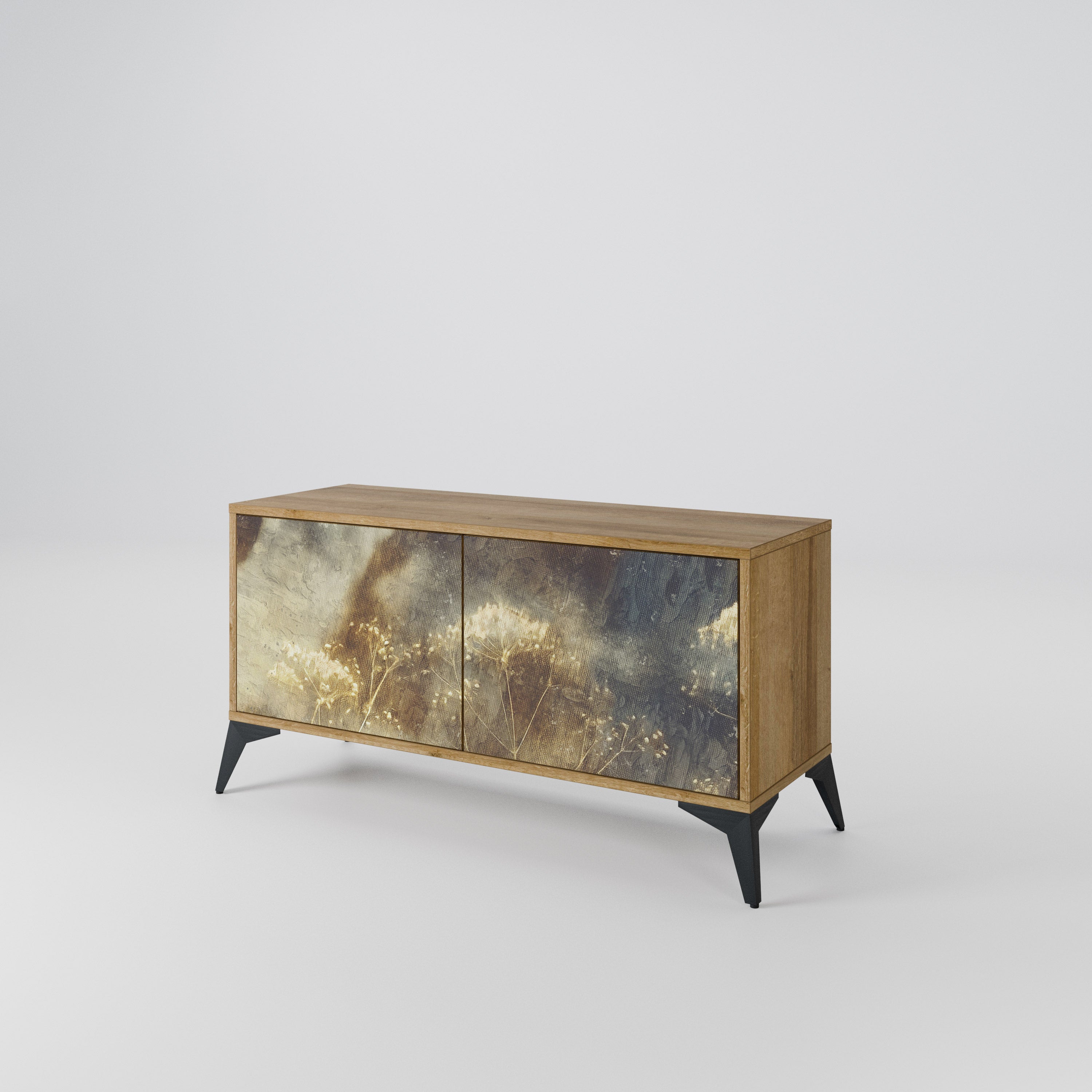 GENTLE POWER Mueble de TV Compacto de 2 puertas