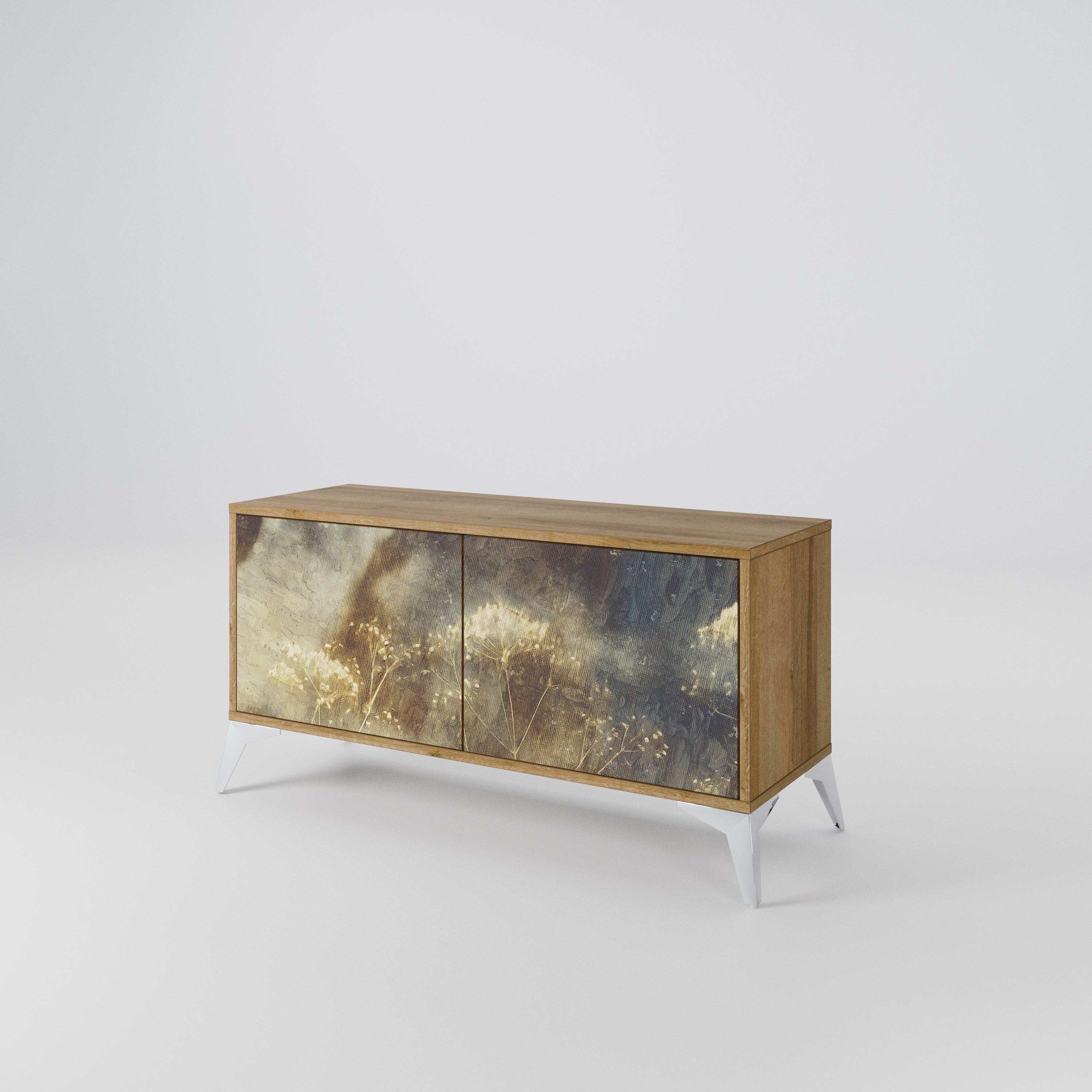 GENTLE POWER Mueble de TV Compacto de 2 puertas