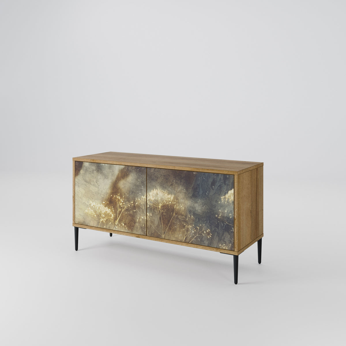 GENTLE POWER Mueble de TV Compacto de 2 puertas