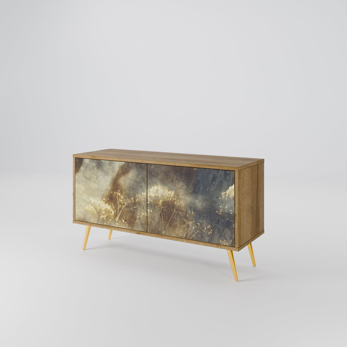 GENTLE POWER Mueble de TV Compacto de 2 puertas