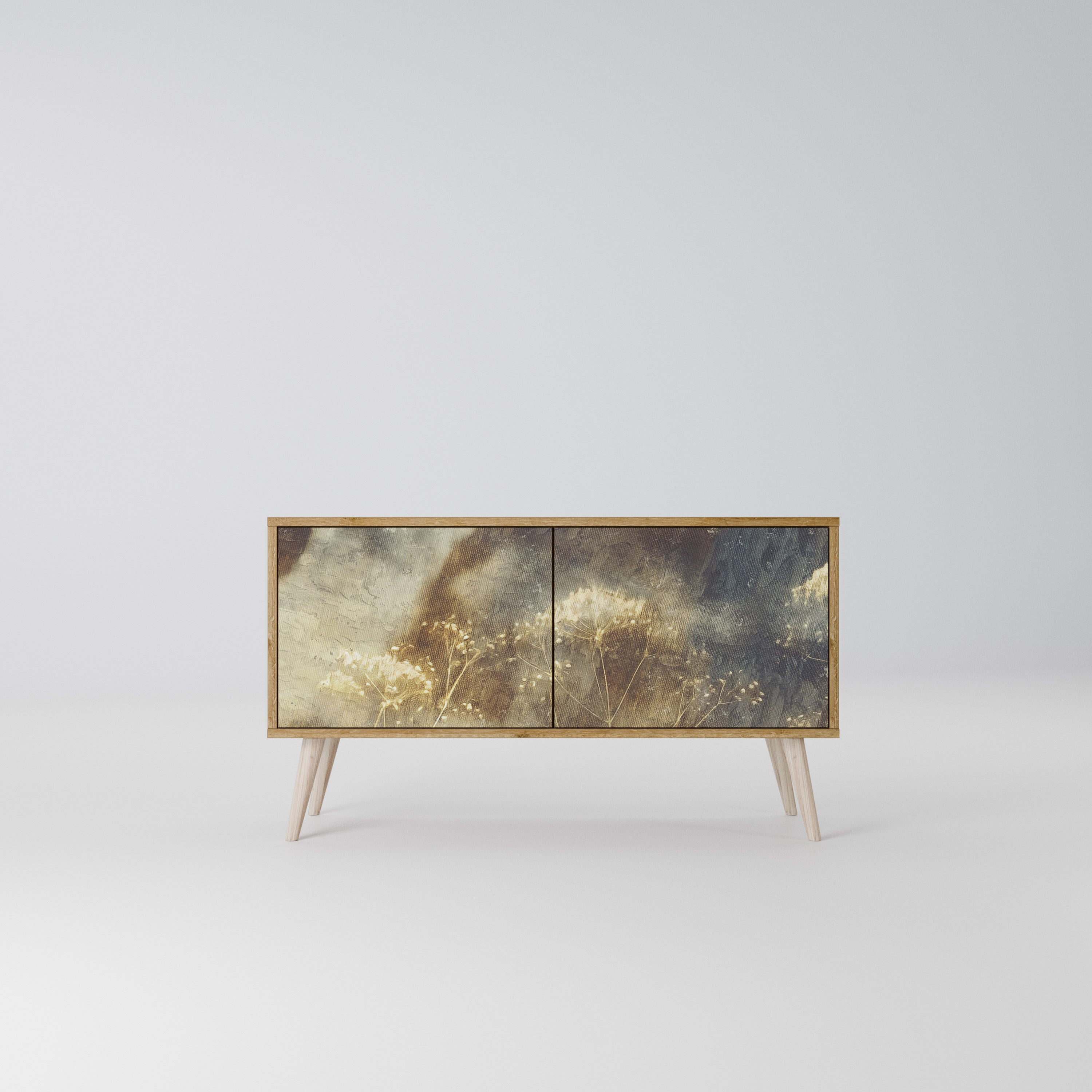 GENTLE POWER Mueble de TV Compacto de 2 puertas