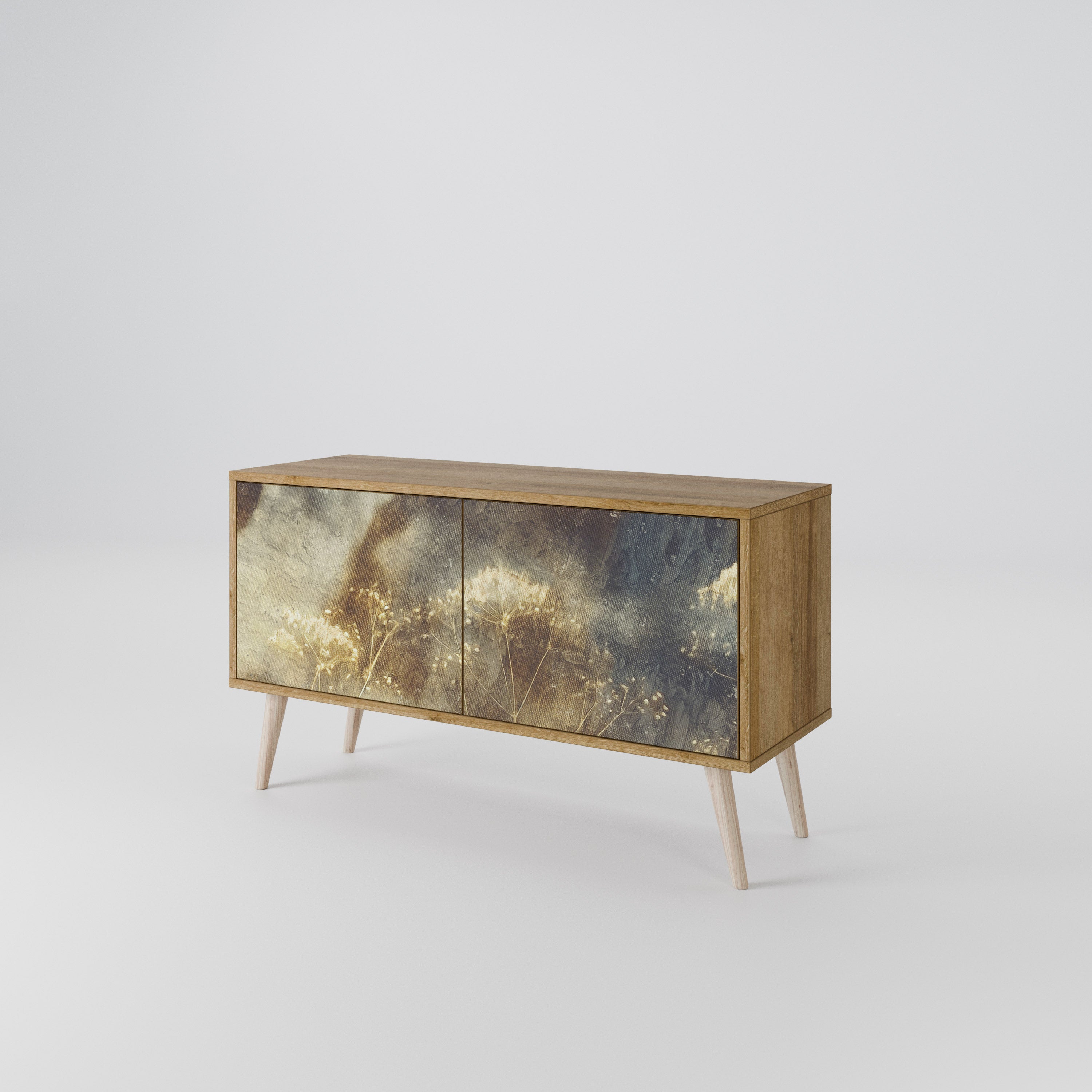 GENTLE POWER Mueble de TV Compacto de 2 puertas