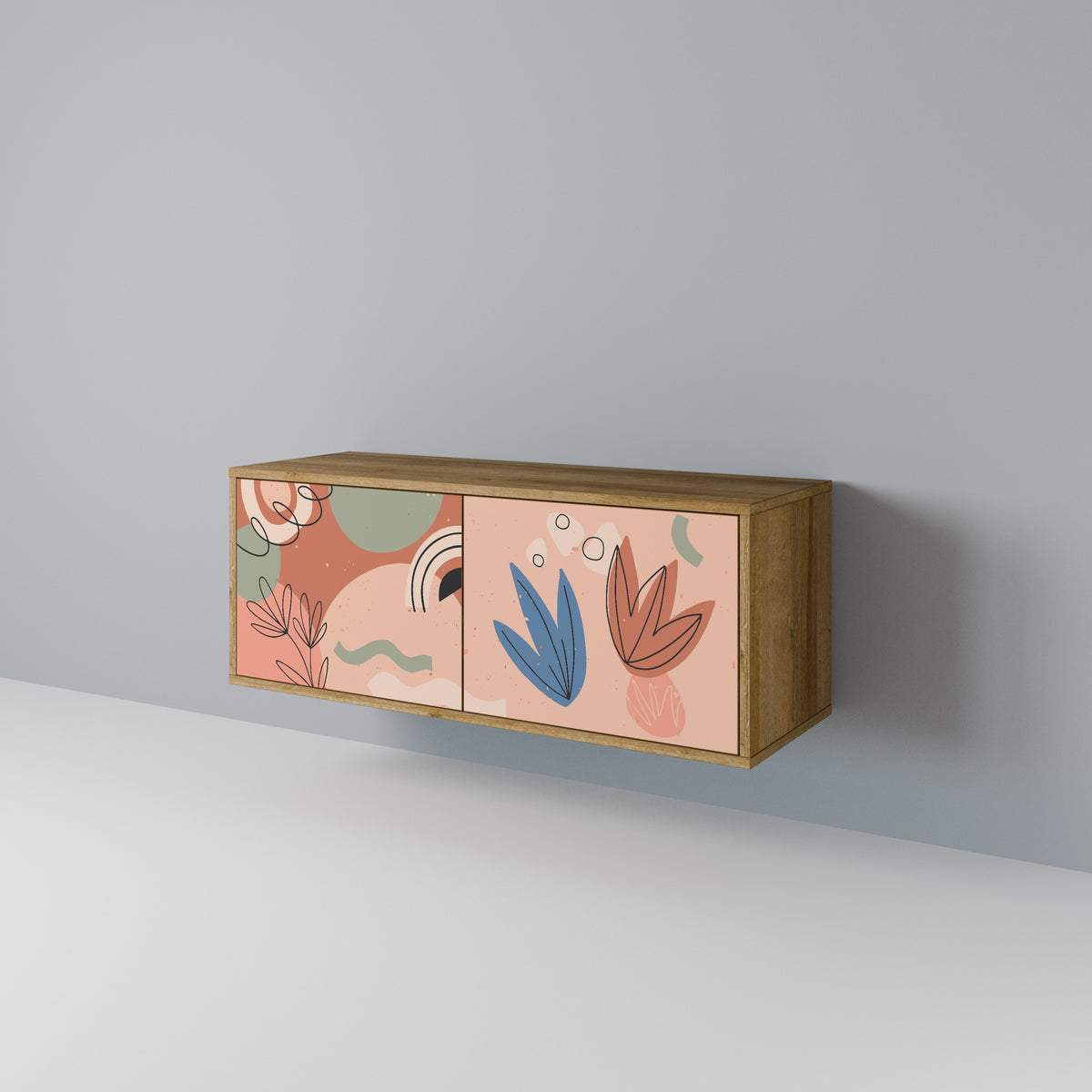 PASTEL DESTINY Mueble de TV Compacto de 2 puertas