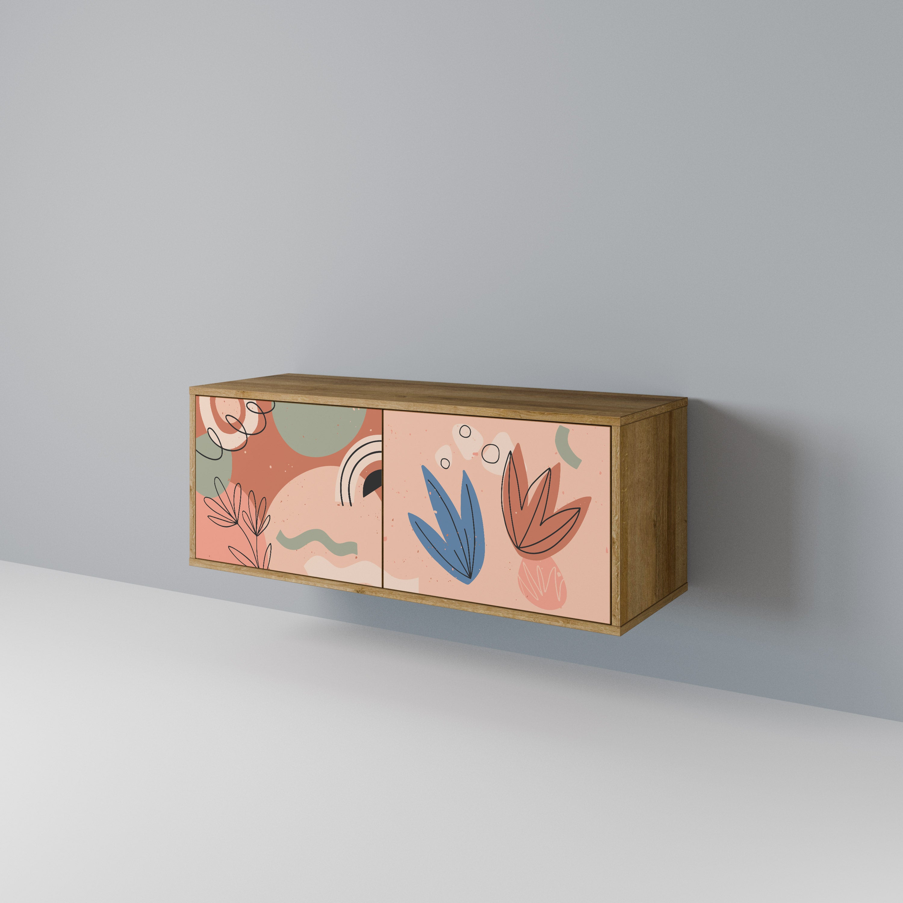 PASTEL DESTINY Mueble de TV Compacto de 2 puertas