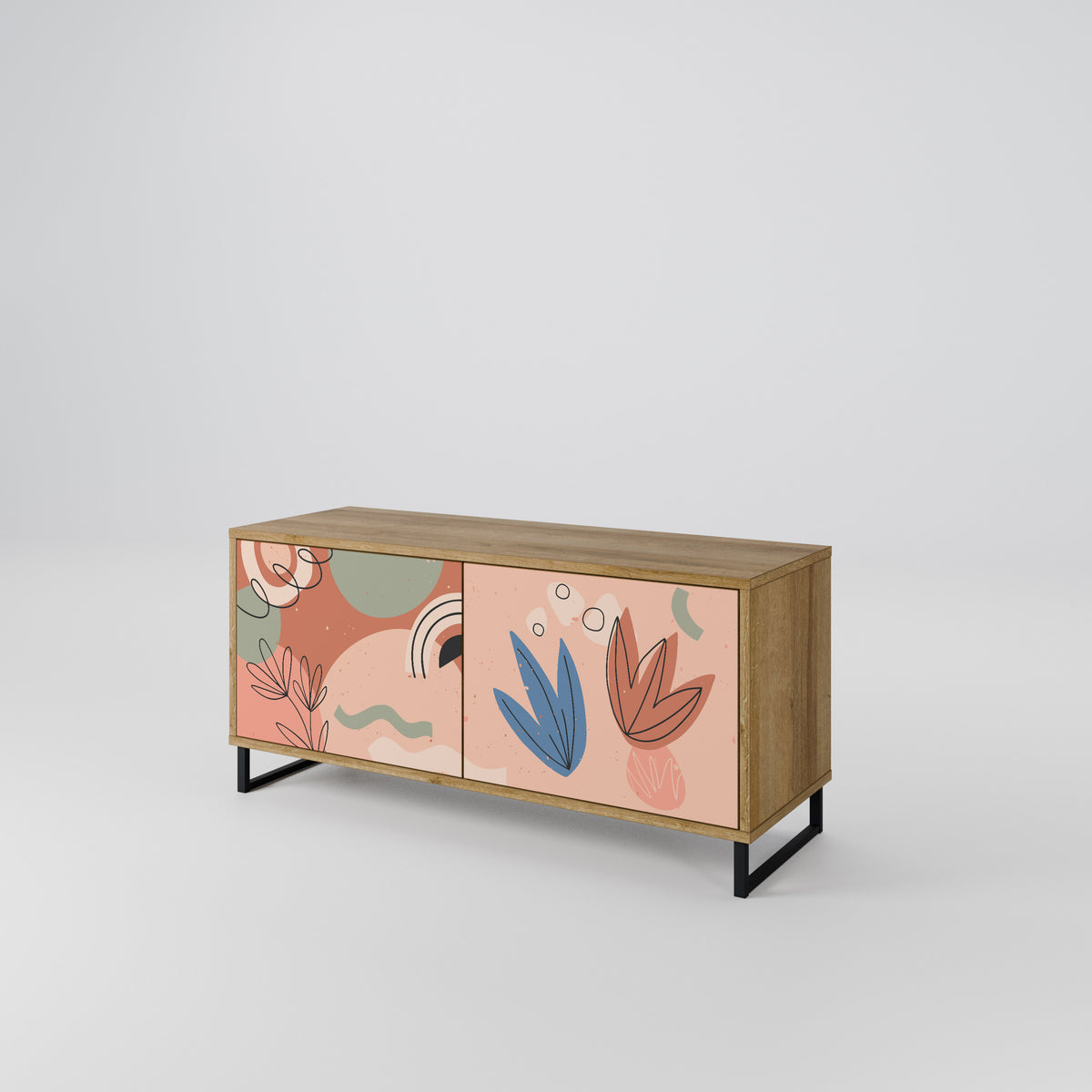 PASTEL DESTINY Mueble de TV Compacto de 2 puertas