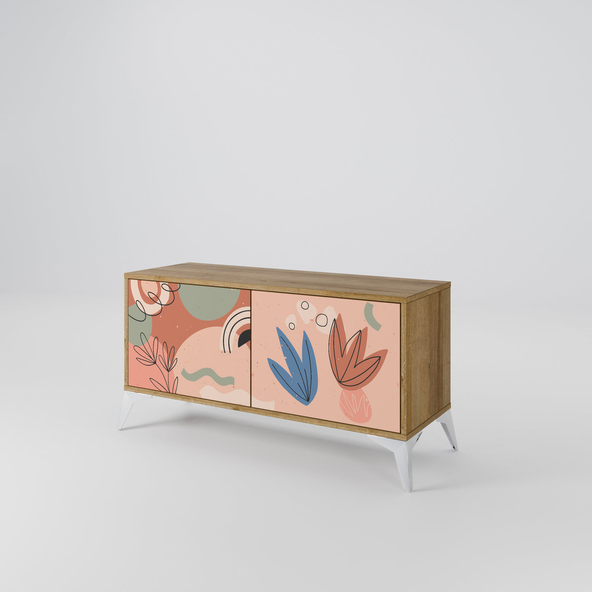 PASTEL DESTINY Mueble de TV Compacto de 2 puertas