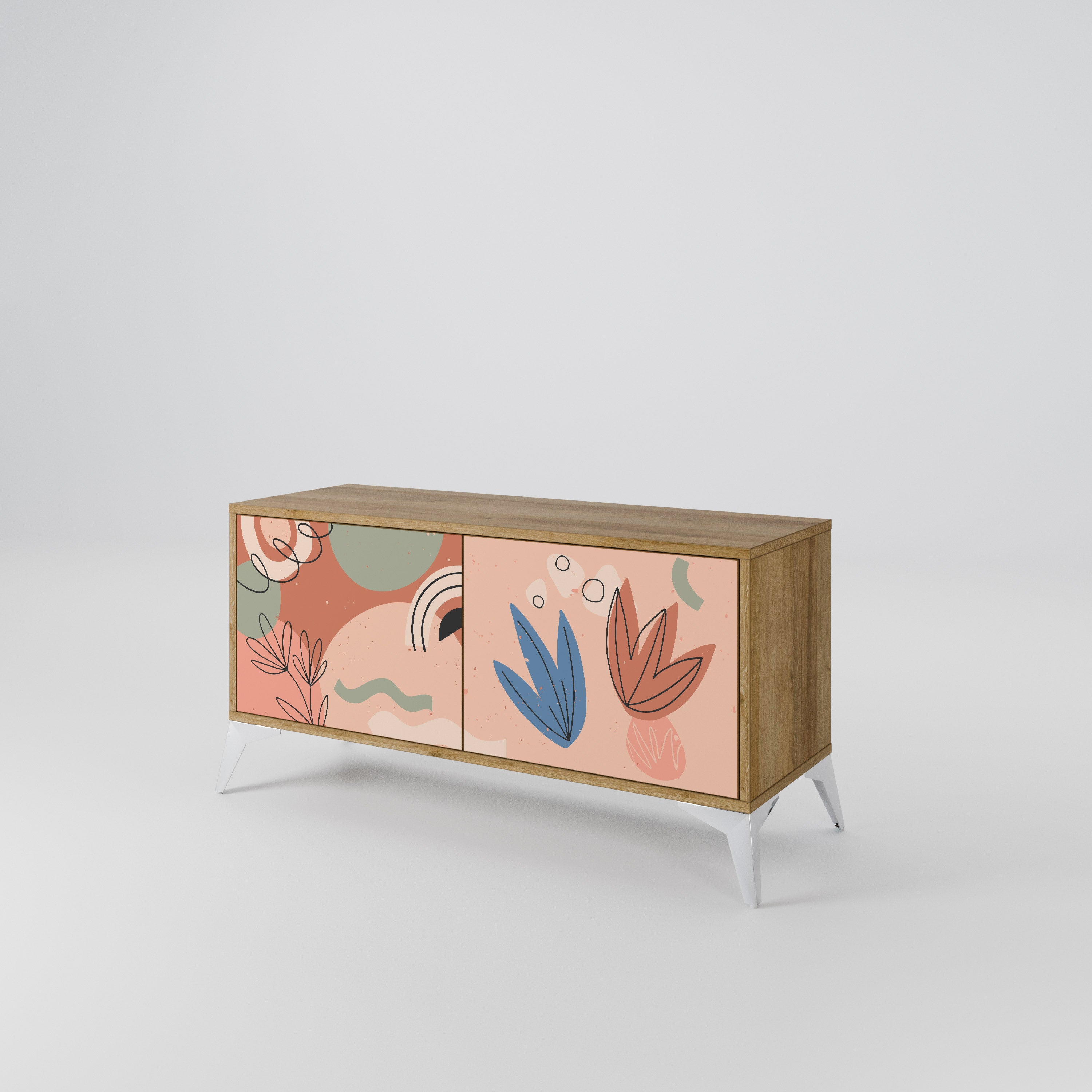 PASTEL DESTINY Mueble de TV Compacto de 2 puertas