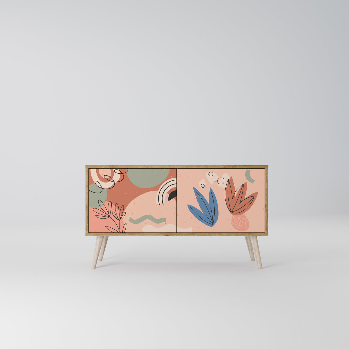 PASTEL DESTINY Mueble de TV Compacto de 2 puertas