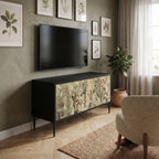 HERBAL GRACE Mueble de TV Compacto de 2 puertas
