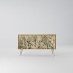 HERBAL GRACE Mueble de TV Compacto de 2 puertas