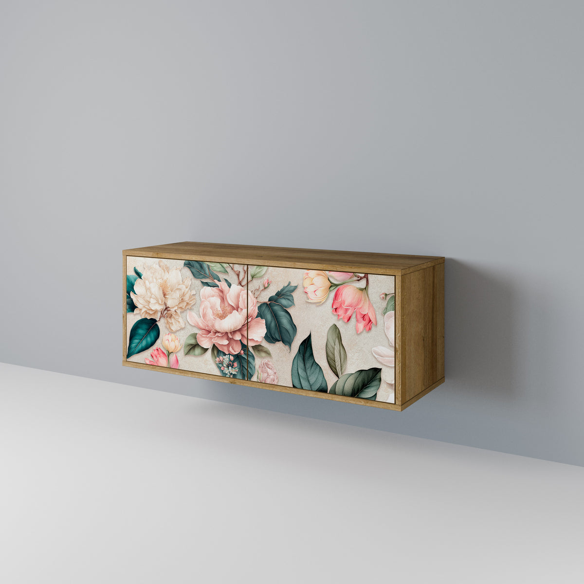 FLORAL GRACE Mueble de TV Compacto de 2 puertas
