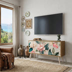 FLORAL GRACE Mueble de TV Compacto de 2 puertas
