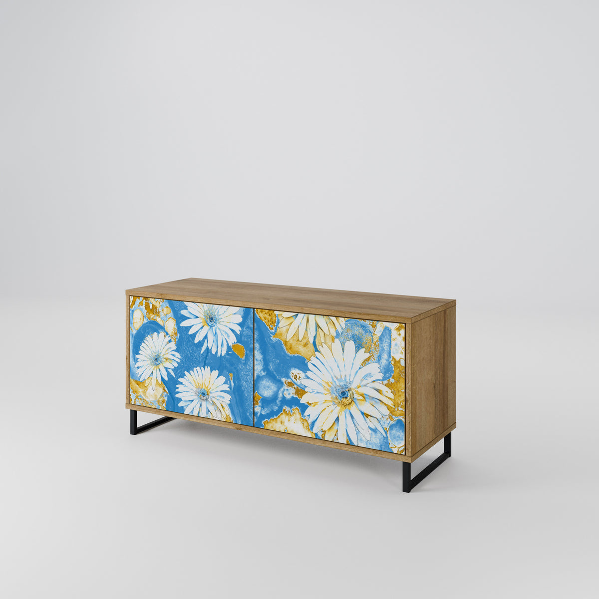 DAISY LUXE Mueble de TV Compacto de 2 puertas