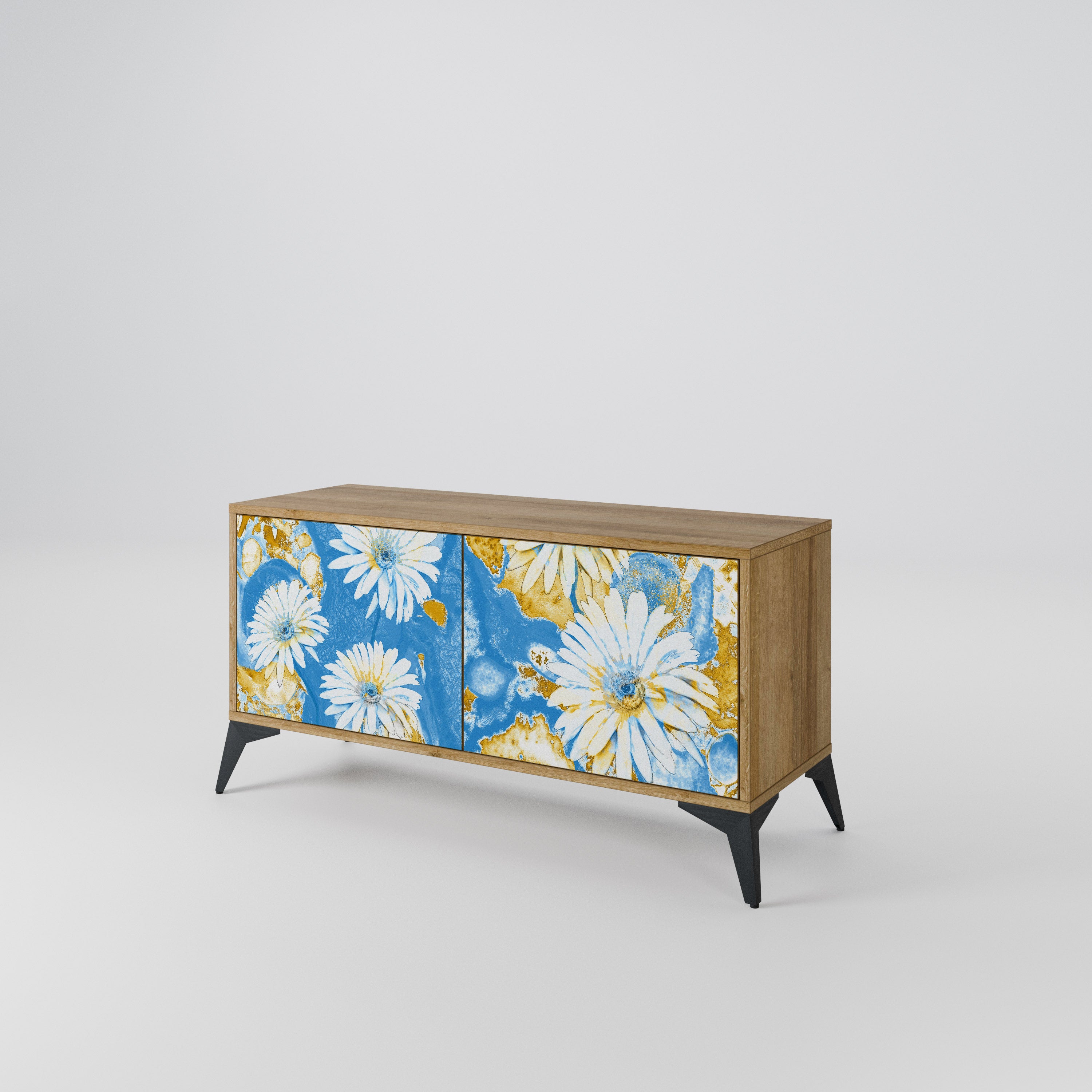 DAISY LUXE Mueble de TV Compacto de 2 puertas