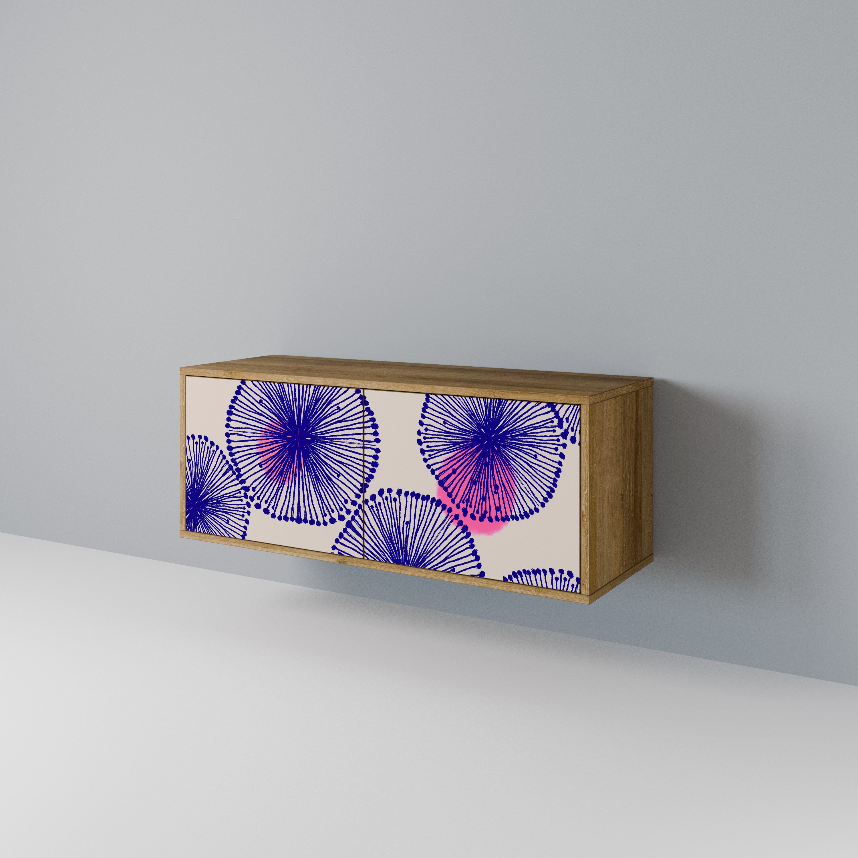 MAGIC NATURE Mueble de TV Compacto de 2 puertas