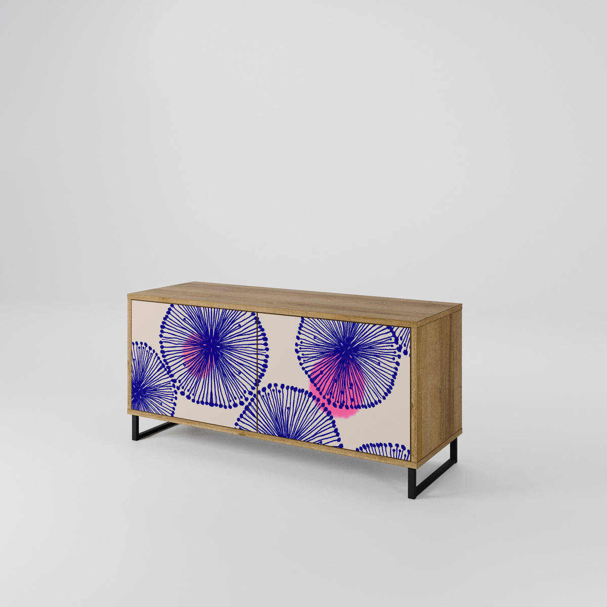 MAGIC NATURE Mueble de TV Compacto de 2 puertas