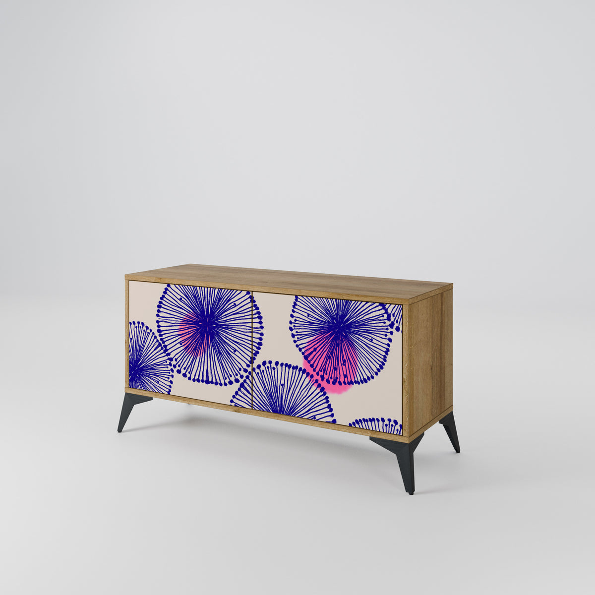 MAGIC NATURE Mueble de TV Compacto de 2 puertas