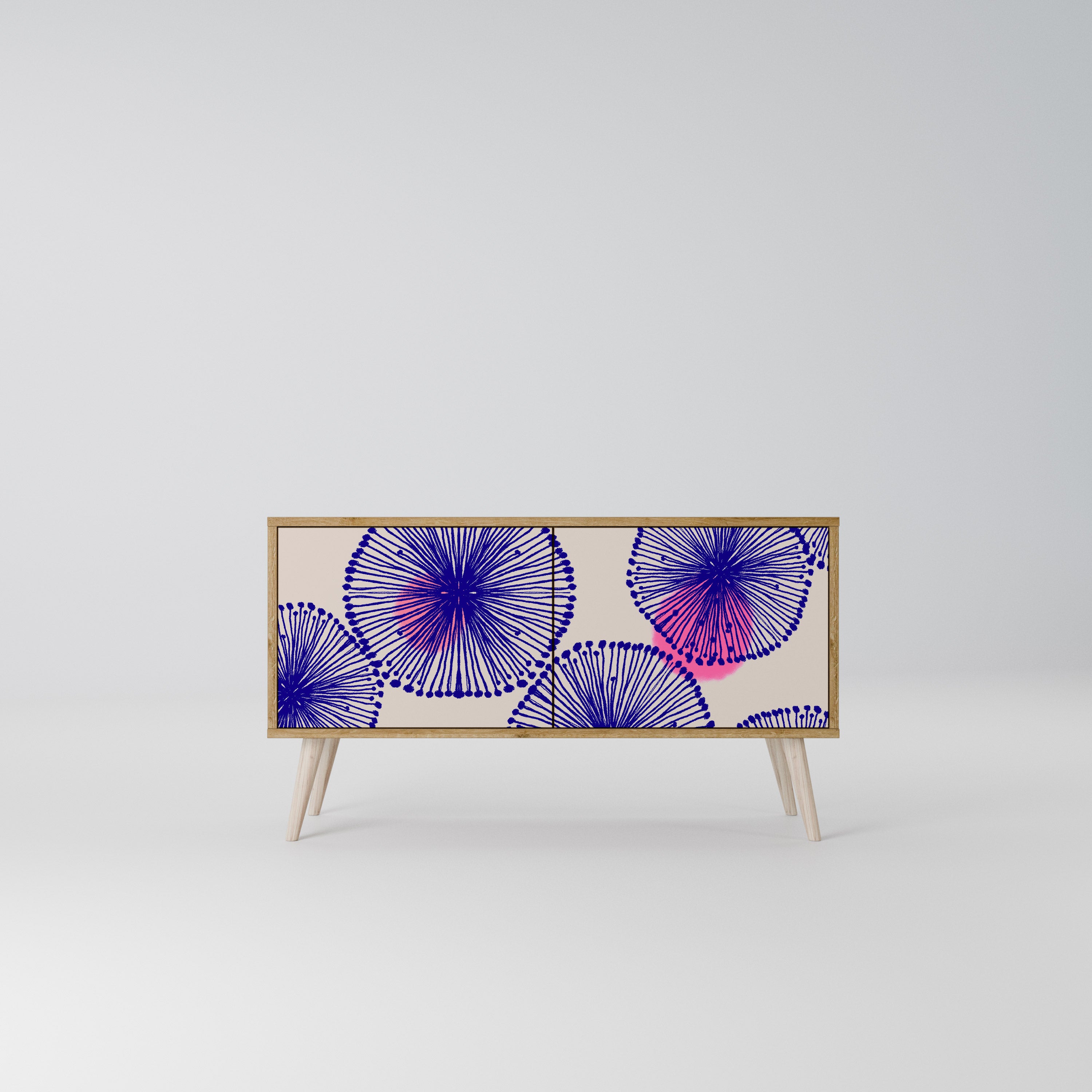 MAGIC NATURE Mueble de TV Compacto de 2 puertas