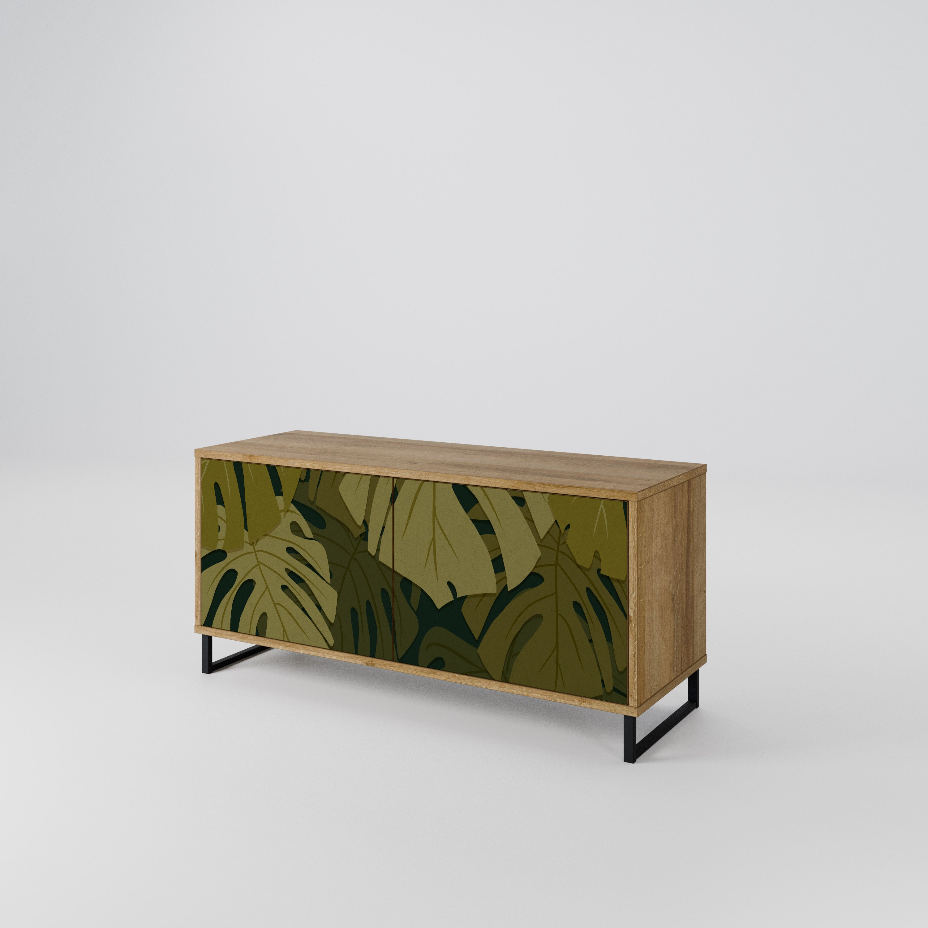 TROPICAL BEAUTY Mueble de TV Compacto de 2 puertas